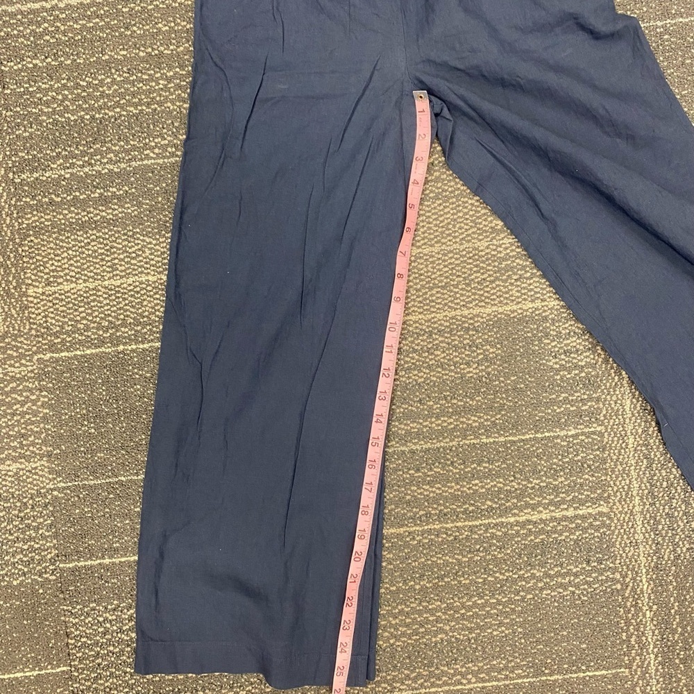 NWT Madewell Linen Blend Sophie Tank WideLeg Jumpsuit Size XXS Dark Baltic - Picture 13 of 15